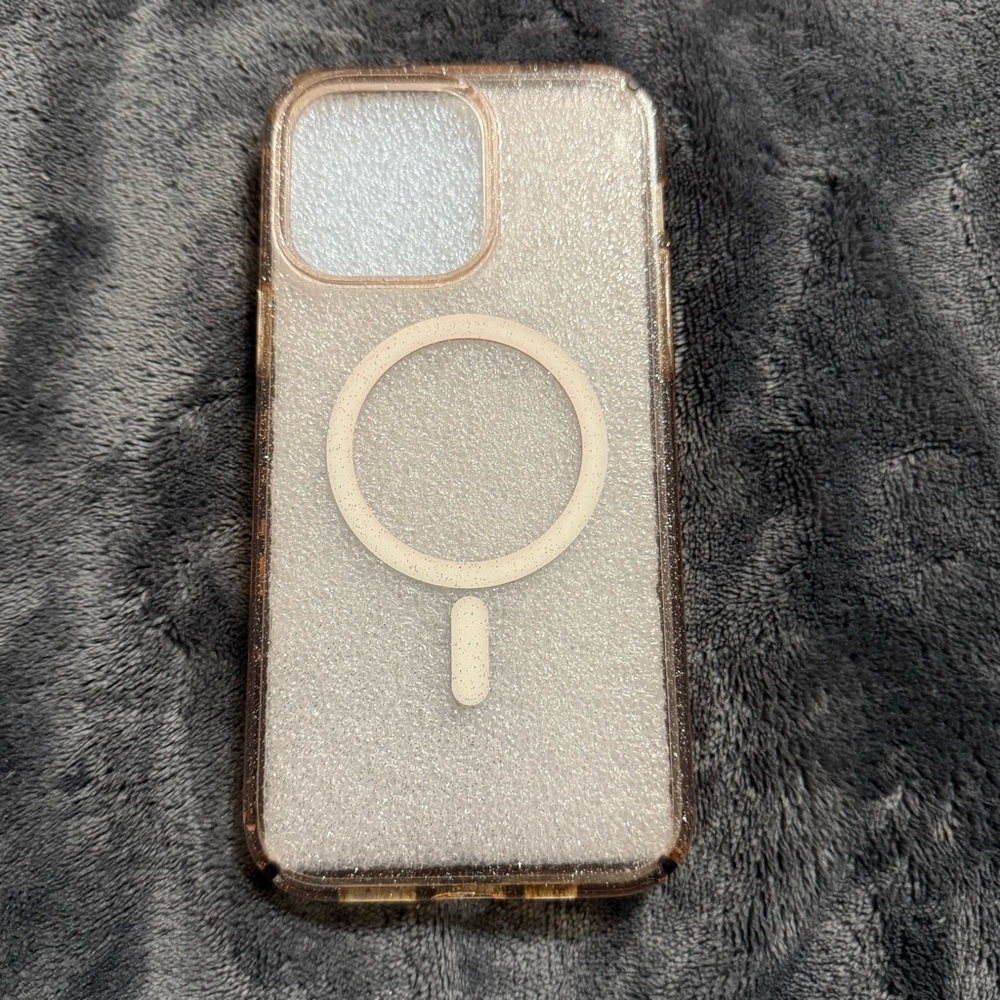 Transparent Glitter Phone Case with MagSafe Compatibility iPhone 14 Pro Max